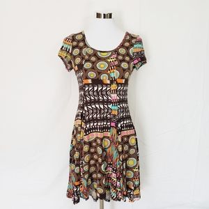 Uncle Frank Backless Dress Multi Color Pattern S